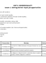 Giáo án Tiếng Anh Lớp 10 (Global review) - Unit 6 Gender equality - Năm học 2022-2023